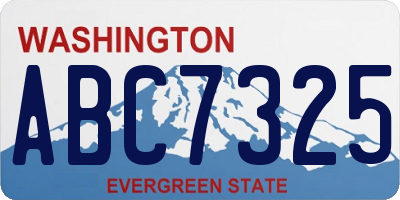 WA license plate ABC7325
