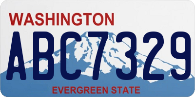 WA license plate ABC7329