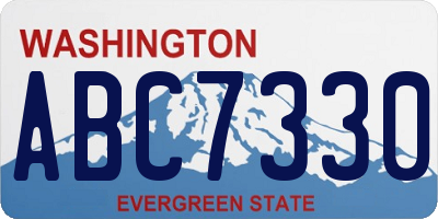 WA license plate ABC7330