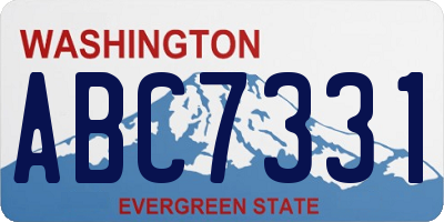 WA license plate ABC7331