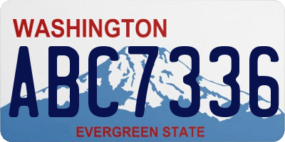 WA license plate ABC7336