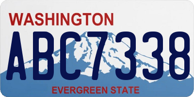 WA license plate ABC7338