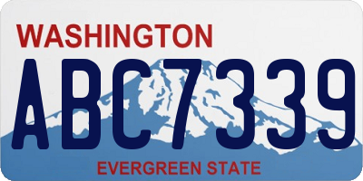 WA license plate ABC7339