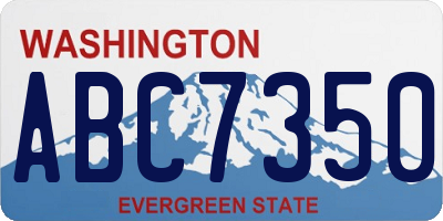 WA license plate ABC7350