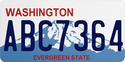WA license plate ABC7364