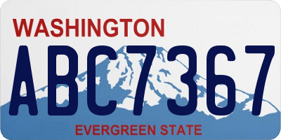 WA license plate ABC7367