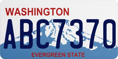 WA license plate ABC7370