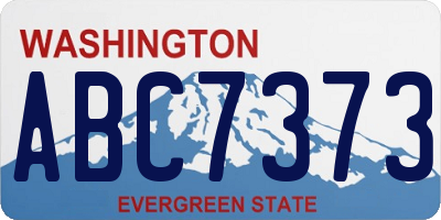 WA license plate ABC7373