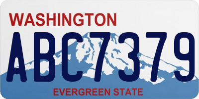 WA license plate ABC7379