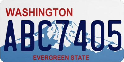 WA license plate ABC7405