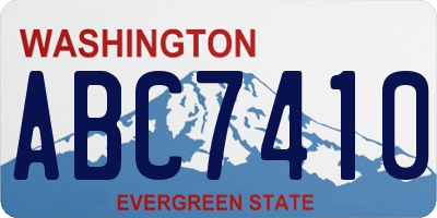 WA license plate ABC7410