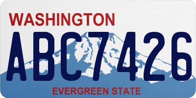 WA license plate ABC7426