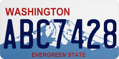 WA license plate ABC7428