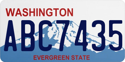 WA license plate ABC7435