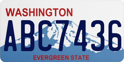 WA license plate ABC7436