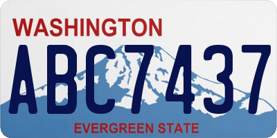 WA license plate ABC7437