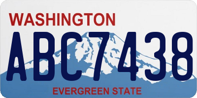 WA license plate ABC7438