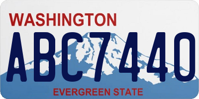 WA license plate ABC7440