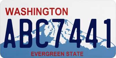 WA license plate ABC7441