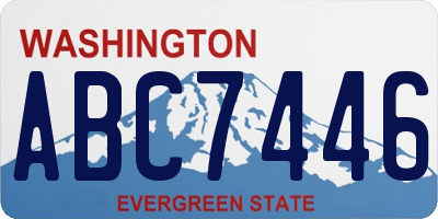 WA license plate ABC7446
