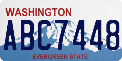 WA license plate ABC7448