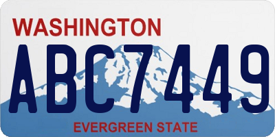 WA license plate ABC7449
