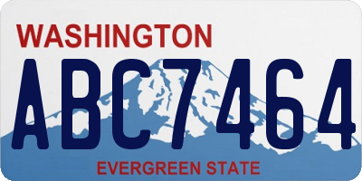 WA license plate ABC7464