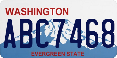 WA license plate ABC7468