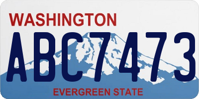 WA license plate ABC7473