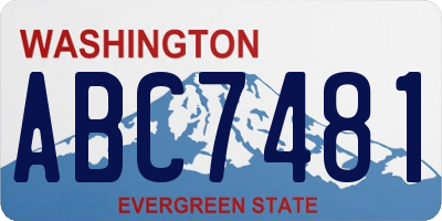 WA license plate ABC7481