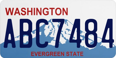 WA license plate ABC7484