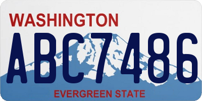 WA license plate ABC7486