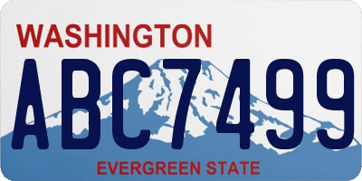 WA license plate ABC7499