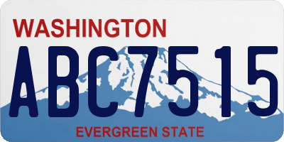 WA license plate ABC7515