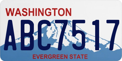 WA license plate ABC7517