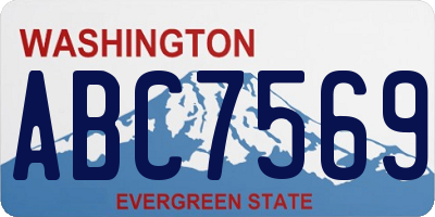 WA license plate ABC7569