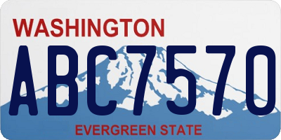 WA license plate ABC7570