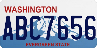 WA license plate ABC7656