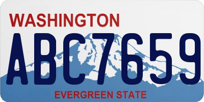 WA license plate ABC7659