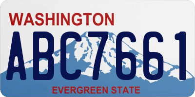 WA license plate ABC7661
