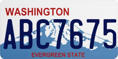 WA license plate ABC7675