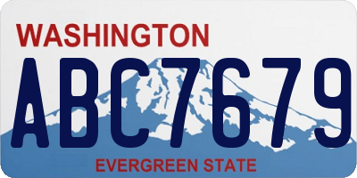 WA license plate ABC7679