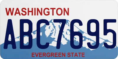 WA license plate ABC7695