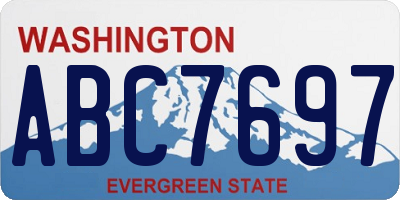 WA license plate ABC7697