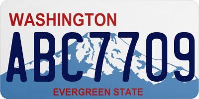 WA license plate ABC7709