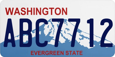 WA license plate ABC7712