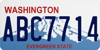 WA license plate ABC7714