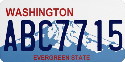 WA license plate ABC7715