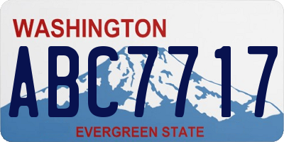 WA license plate ABC7717