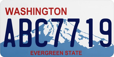 WA license plate ABC7719